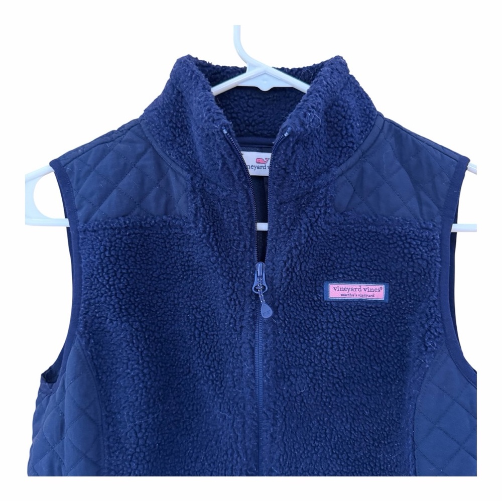 Vineyard Vines Kids Navy Fleece Vest